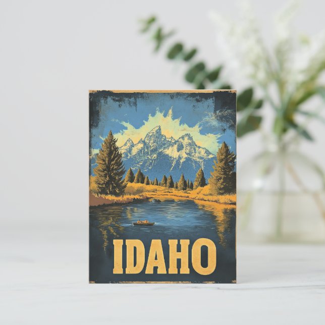 Idaho vintage travel poster postcard (Standing Front)