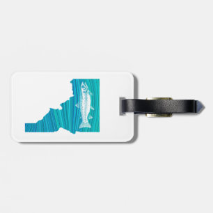 Idaho Wave Fishing Luggage Tag
