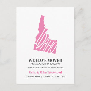 IDAHO We've moved New address New Home  Postcard