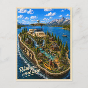 Idaho Wish You Were Here State Series Postcard