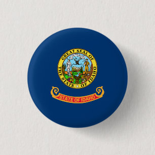 Idahoan Flag, Flag of Idaho 3 Cm Round Badge
