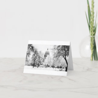 Idaho's Capitol Under Snow Card