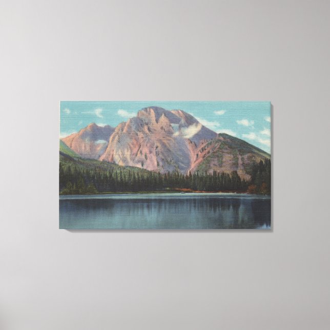 IdahoView of Mt. Moran from Leigh LakeIdaho Canvas Print (Front)