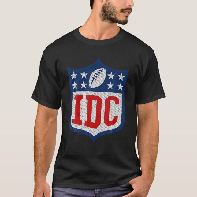 IDC American Football Funny I Don't Care Football T-Shirt (Front)