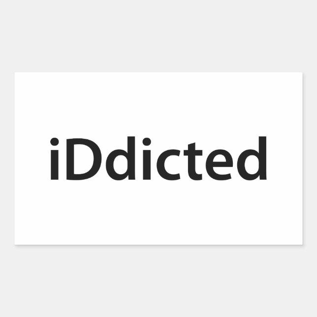 iDdicted Rectangular Sticker (Front)