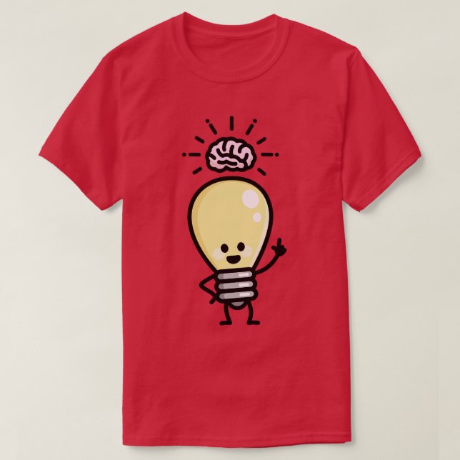 Idea creative genius light bulb brains creativity  T-Shirt (Design Front)