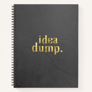 Idea Dump Black & Gold Notebook for Creatives