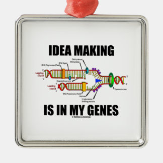 Idea Making Is In My Genes (DNA Replication) Metal Tree Decoration