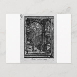 Idea of real-Hall by Giovanni Battista Piranesi Postcard