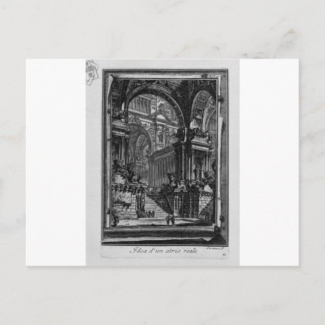 Idea of real-Hall by Giovanni Battista Piranesi Postcard (Front)