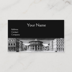 IDEAL CITY,Renaissance Architecture,Black White Business Card