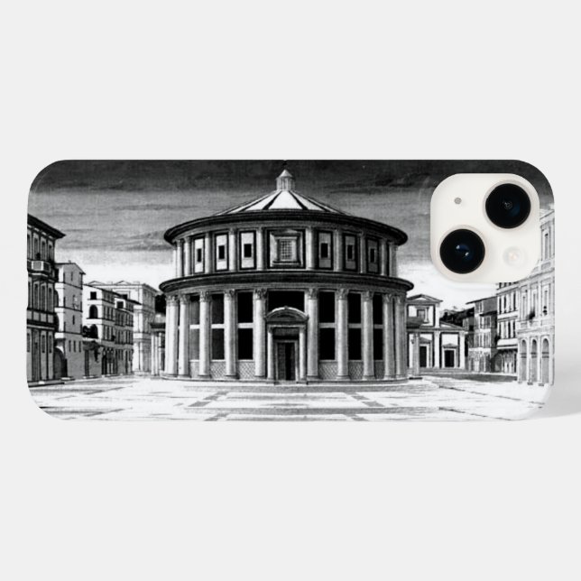 IDEAL CITY Renaissance Architecture Black White Case-Mate iPhone Case (Back (Horizontal))