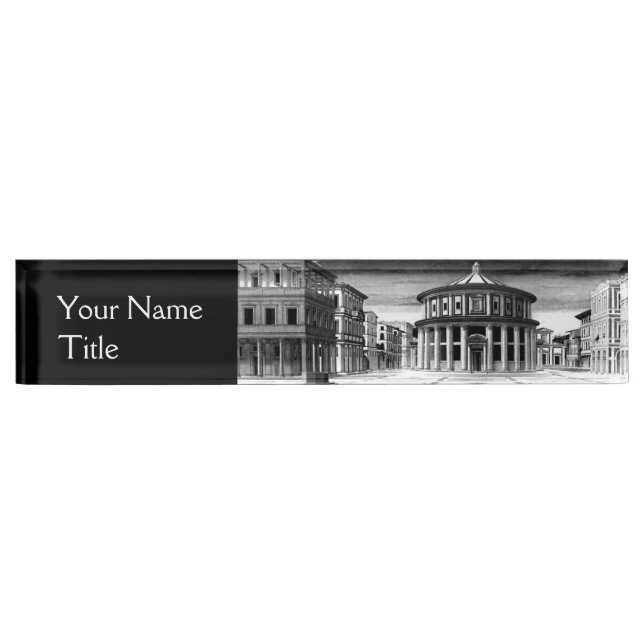 IDEAL CITY,Renaissance Architecture / Black White Nameplate (Front)