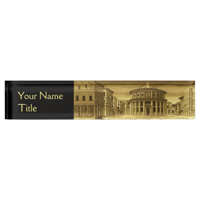 IDEAL CITY,Renaissance Architecture / Gold Yellow Nameplate (Front)