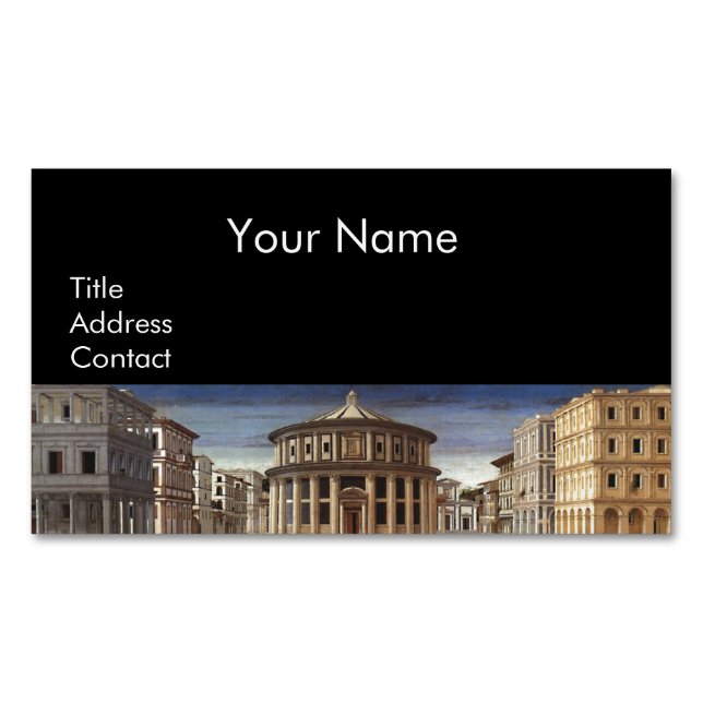 IDEAL CITY,Renaissance Architecture Magnetic Business Card (Front)