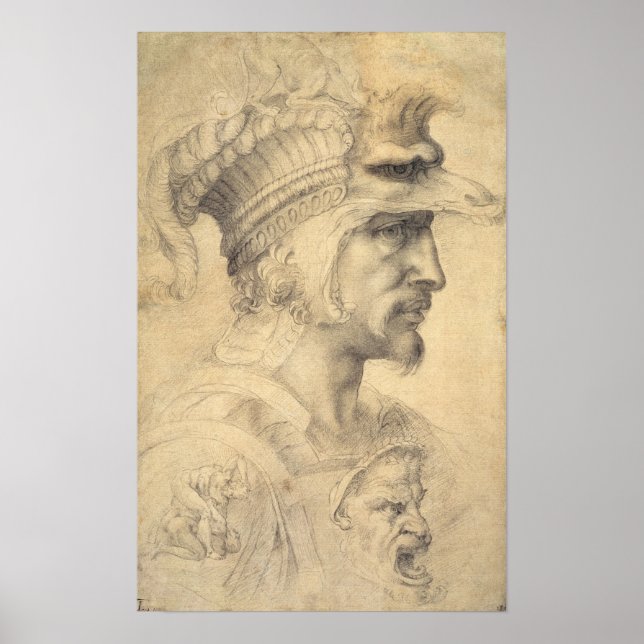 Ideal head of a warrior poster (Front)