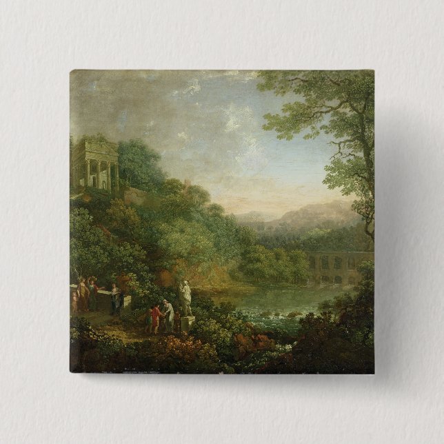 Ideal Landscape, 1776 15 Cm Square Badge (Front)