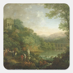 Ideal Landscape, 1776 Square Sticker