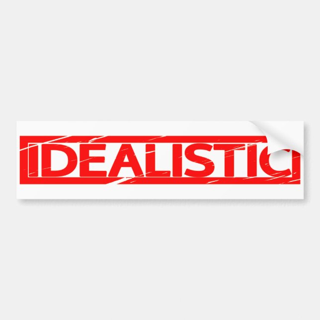 Idealistic Stamp Bumper Sticker (Front)