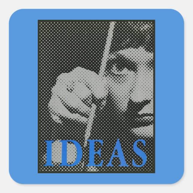 Ideas - 1981 promo graphic square sticker (Front)