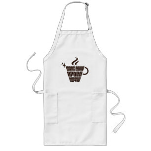 Ideas Come After Coffee – Trendy Vertical  Long Apron
