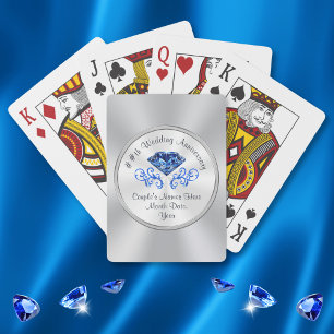 Ideas for 45th Wedding Anniversary Party Favours Playing Cards