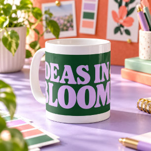 Ideas in Bloom Bold Floral Typography Mug