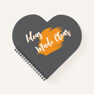 Ideas Made Clear Heart Notebook