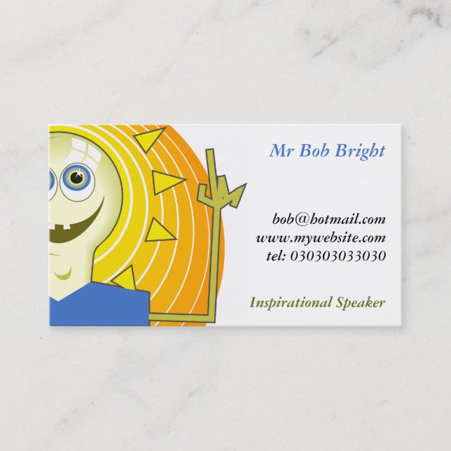 Ideas Man, Mr Bob Bright Business Card (Front)