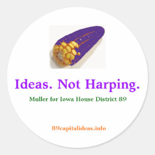 Ideas. Not Harping. Small Sticker