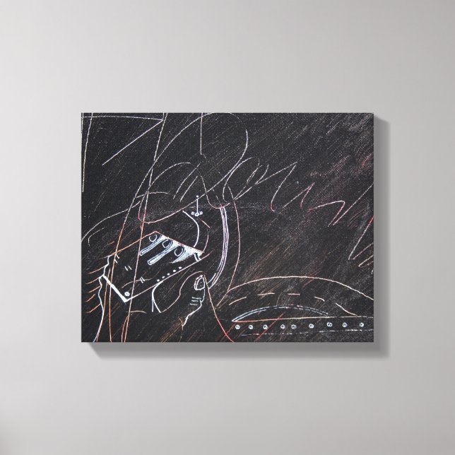 Idees Blanches et Tableaux Noirs 3 detail Canvas Print (Front)