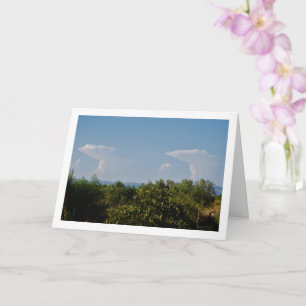 Identical Twin Clouds Landscape Card