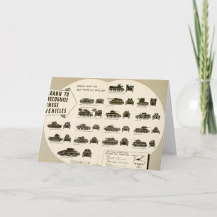 Identification Chart WWII Medium Tanks Card