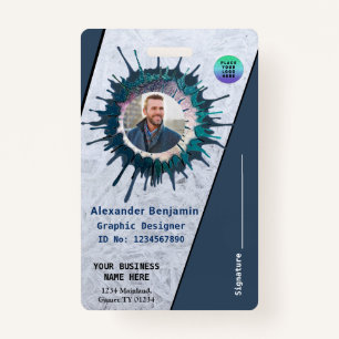 Identification Id Card Employee Photo Logo Custom ID Badge