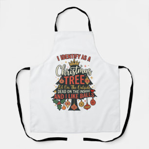 Identify As Christmas Tree Crown Balls Apron