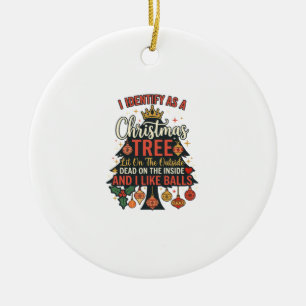 Identify As Christmas Tree Crown Balls Ceramic Tree Decoration