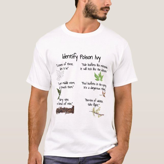 Identify Poison Ivy Plant - Hiking Safety - T-Shirt (Front)