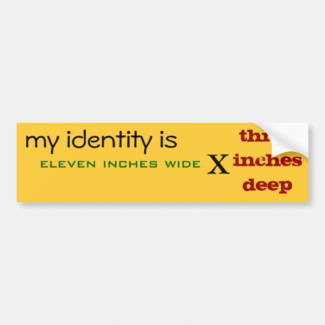 identity bumper sticker (Front)