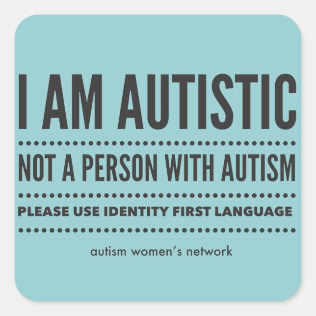 Identity First Language Stickers (Front)