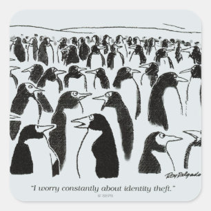 Identity Theft Square Sticker