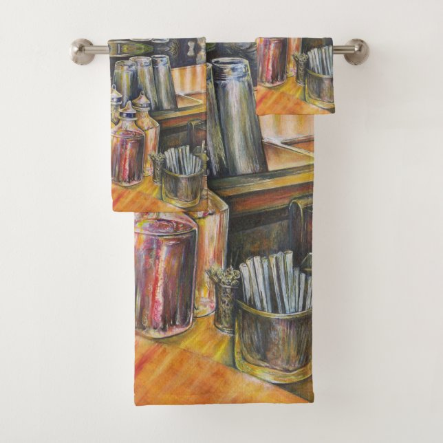 ideography of Golden Light Bath Towel Set (Insitu)