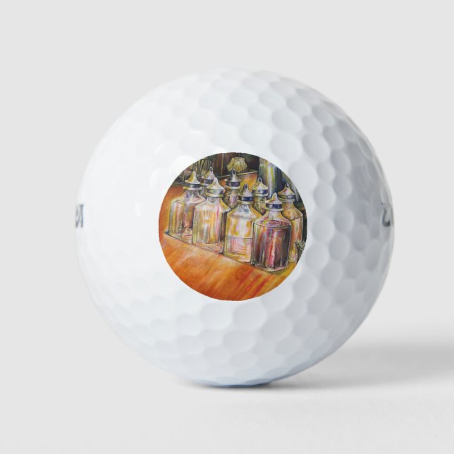Ideography of Golden Light Golf Balls (Front)