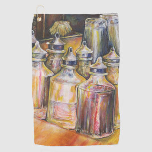 Ideography of Golden Light Golf Towel