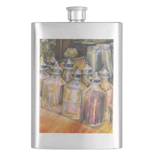 Ideography of Golden Light Hip Flask