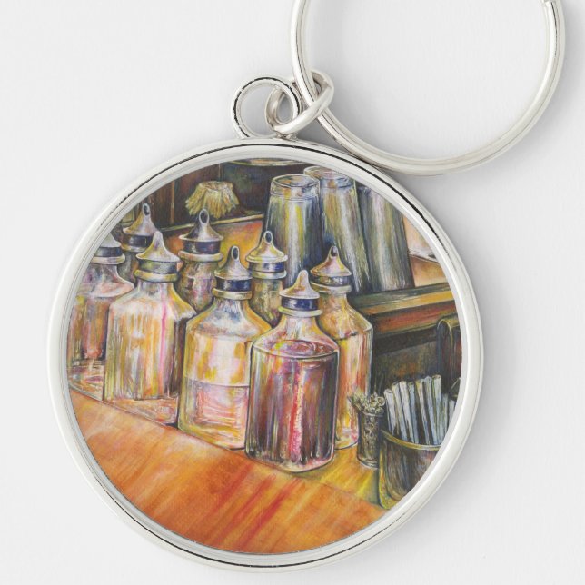 Ideography of Golden Light Key Ring (Front)