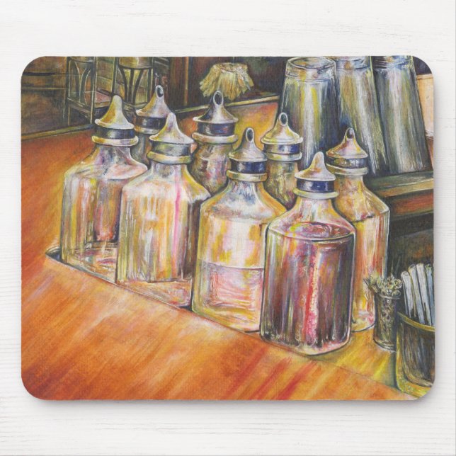 Ideography of golden Light Mouse Mat (Front)