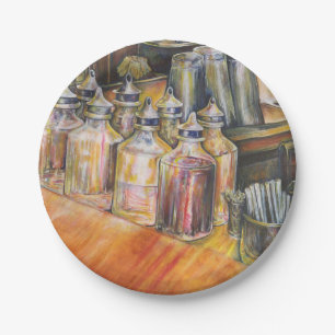 Ideography of Golden Light Paper Plate