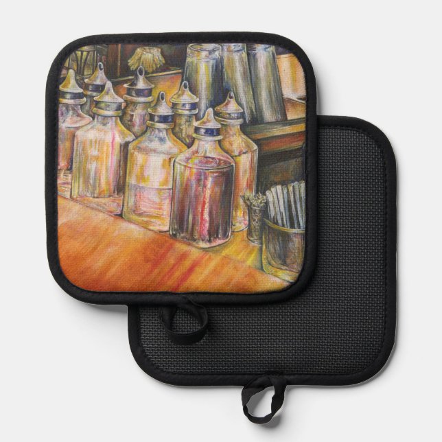 Ideography of Golden Light. Pot Holder (Front/Back)