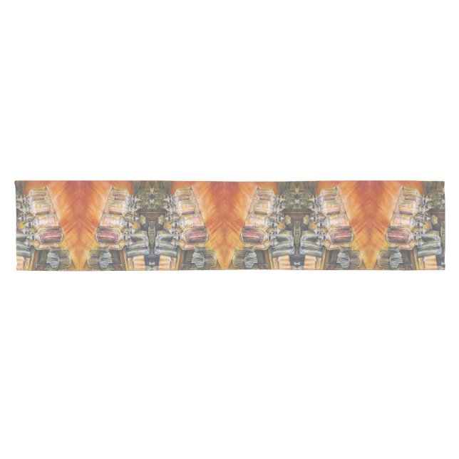 Ideography of Golden Light Short Table Runner (Horizontal)