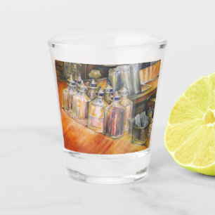 Ideography of Golden Light Shot Glass